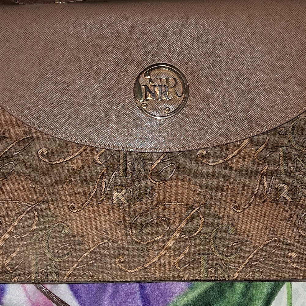 Nina Ricci Brown and Gold Crossbody